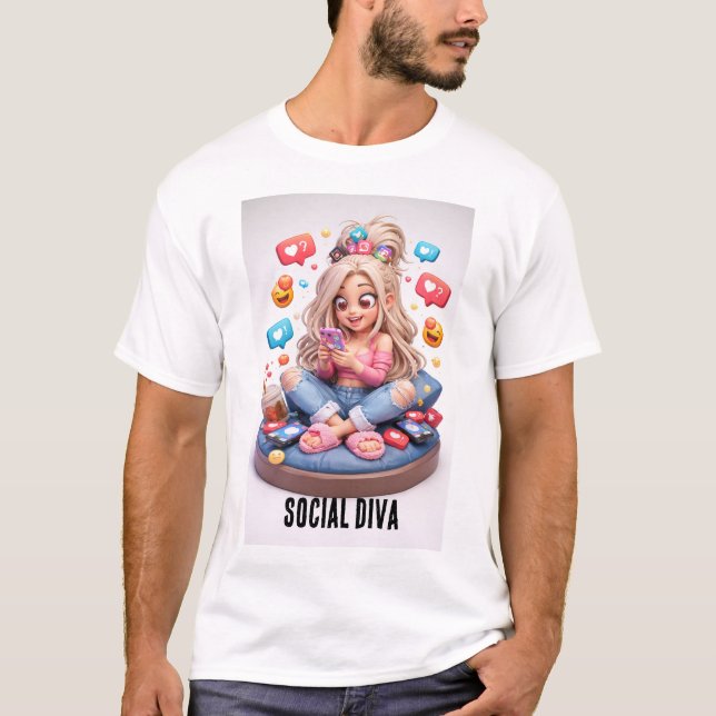 social diva  t shirt (Framsida)