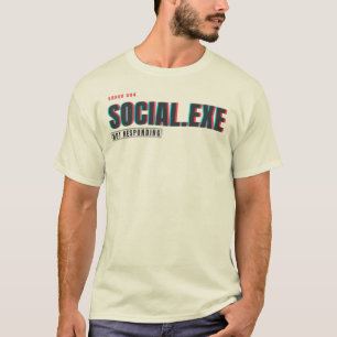 Social.exe Svarar Inte Glitch Tech Humor Desi T Shirt