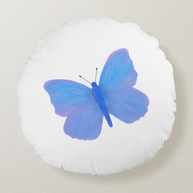 Social fjäril! rund kudde (Framsidan)