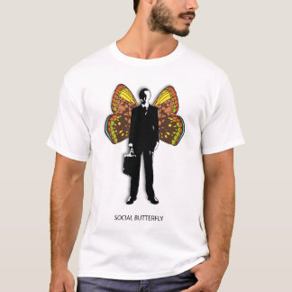 Social fjärilsman t-shirt