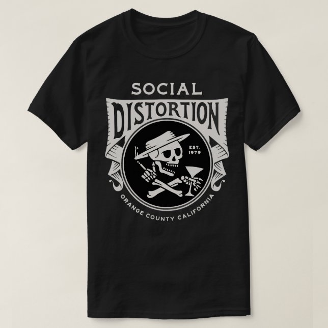 social, förvrängning 2 t shirt (Design framsida)