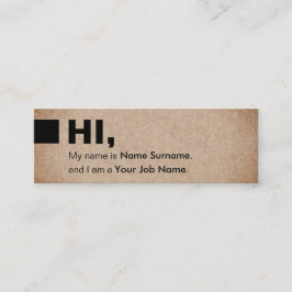 Social hög mini- visitkort för lutningKraft tryck