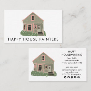 Social Ikoner för House Painting Handyman Construc Visitkort