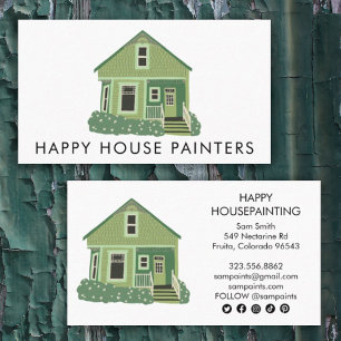 Social Ikoner för House Painting Handyman Construc Visitkort