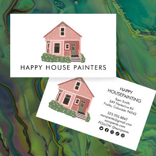 Social Ikoner för House Painting Handyman Construc Visitkort