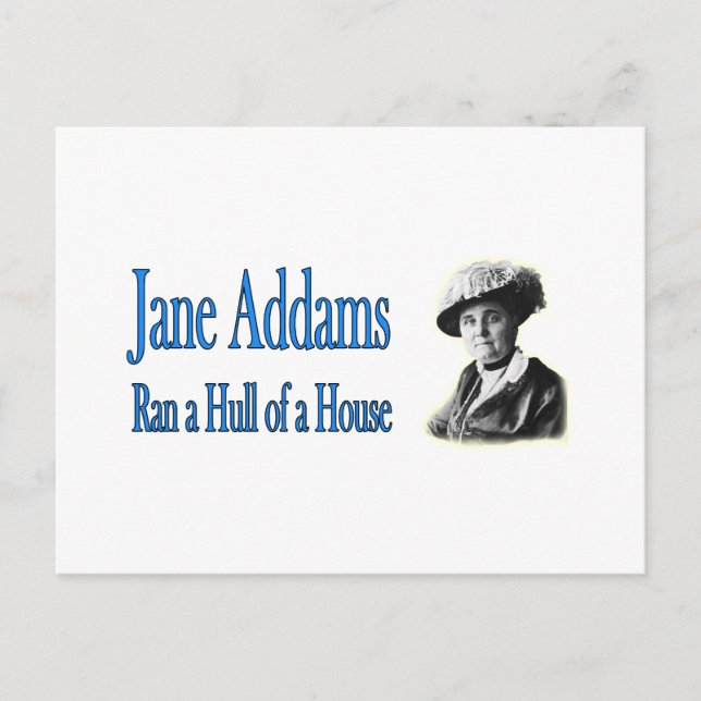 Social: Jane Addams Ran a Hull of a House Vykort (Framsida)