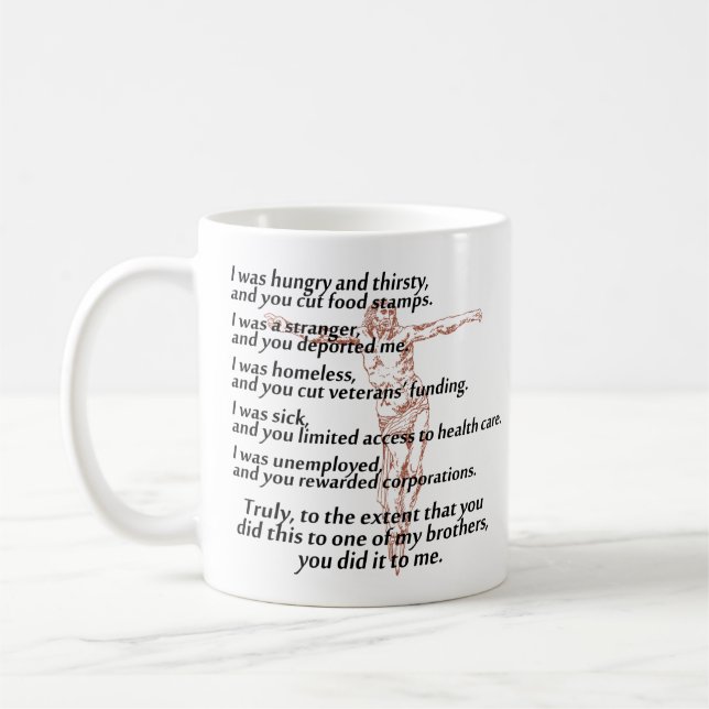 Social Justice Crucifix Kaffemugg (Vänster)