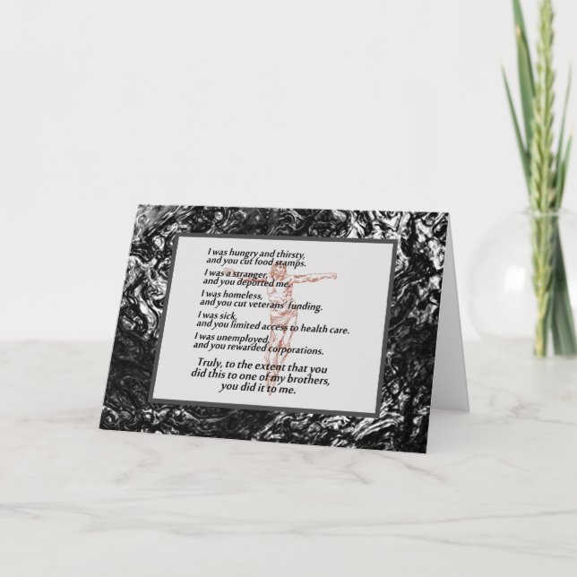 Social Justice Crucifix Kort (Framsida)