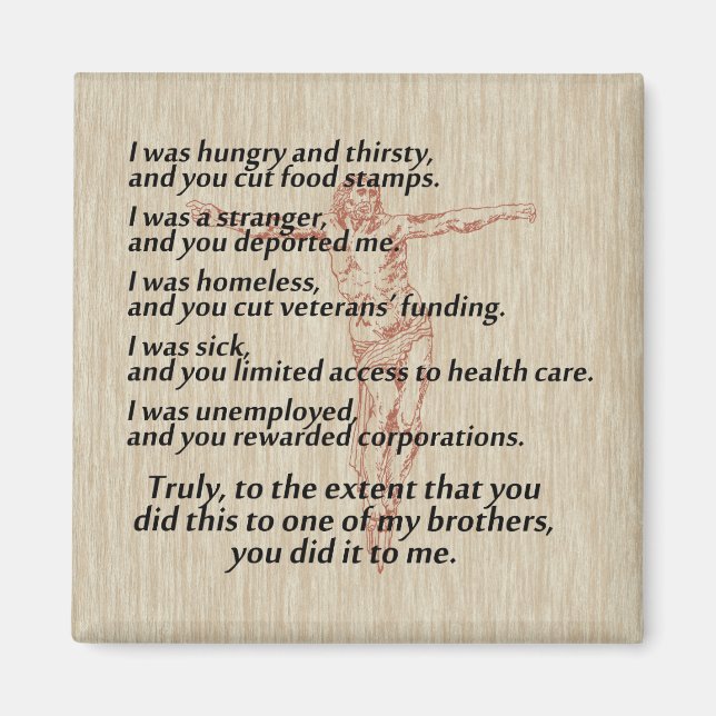 Social Justice Crucifix Magnet (Framsidan)