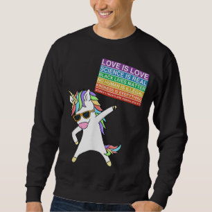 Social Justice Unicorn Protest Women Equality Ega Lång Ärmad Tröja