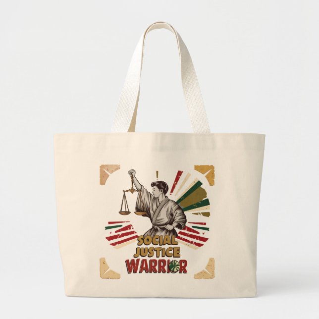 Social Justice Warrior Classic Tote bag - Activism Jumbo Tygkasse (Framsidan)