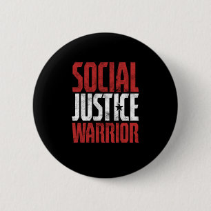 Social Justice Warrior Equality Human Högers Gift Knapp