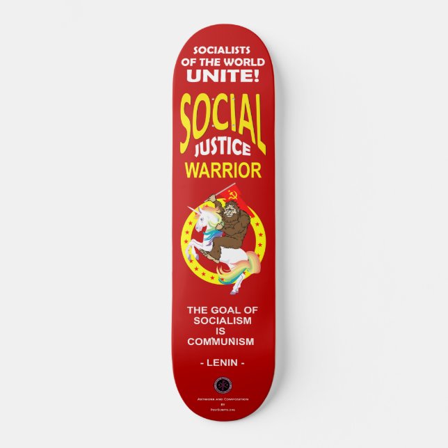 Social Justice Warrior Mini Skateboard Bräda 18,5 Cm (Framsida)