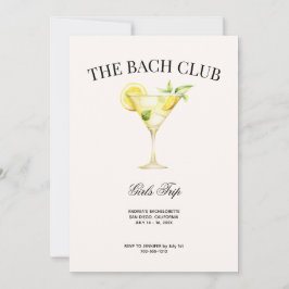 Social Klubb Lemon Cocktail Bach Itinerary och Inbjudningar