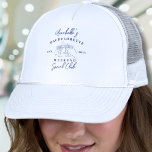 Social Klubb Preppy Bachelorette Party Keps<br><div class="desc">Preppy Bachelorette Helg Social Klubb Hat. Fyll i din bachelorette helg med den här snyggt Social-Klubb-temade hatten. Med en klassisk marin blå logotyp med fet typografi ger den här designen firande en polerad men lekfull beröring. I logotypen ingår namn, Bachelorette Helg Social Klubb, och det fastställda året i party, som...</div>