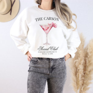 Social Klubb Rosa Cocktail Matching Bachelorette T Shirt
