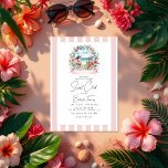 Social-Klubben Bachelorette Helg Itinerary Inbjudningar<br><div class="desc">Lägg till den avslutande beröringen till inbjudningarna till Social Klubb bachelorette helg med det här elegant rosa-informationskortet. Med charmerande illustrationer av kusttemat som svält, champagne och en diamant ring, beskrivs evenemangets färdväg och ytterligare information till gästerna. Perfekt för att skapa en lyxig och minnesvärd strand eller semestervib. Anpassa enkelt texten...</div>