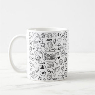 Social Life Doodle Art Kaffemugg