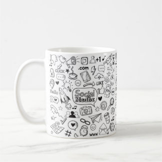 Social Life Doodle Art Kaffemugg