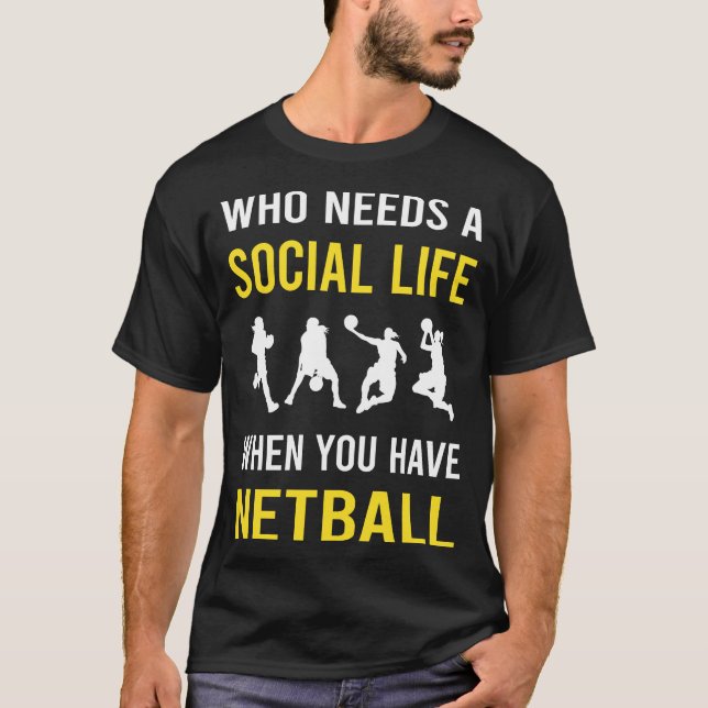 Social Life Netball T Shirt (Framsida)