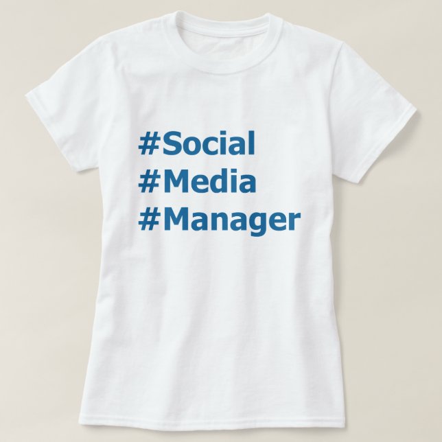 Social massmediachef Hashtags Tröja (Design framsida)