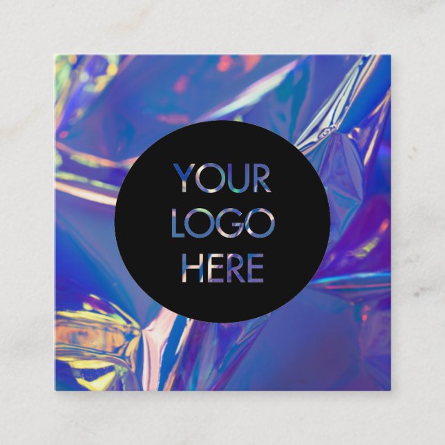Social massmediavisitkort för Hologram Fyrkantigt Visitkort (Framsida)