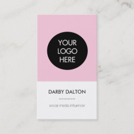 Social massmediavisitkort för modern rosa logotyp visitkort