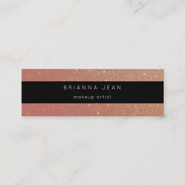 Social Media-All & Website Rosa Glitter Mini Visitkort (Framsida)