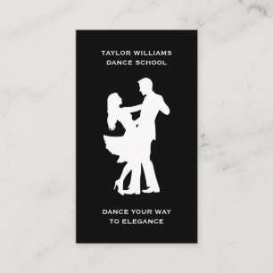 Social Media Ballroom Dance Teacher Dancing School Visitkort