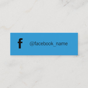 Social Media (blått/vitt) Mini Visitkort