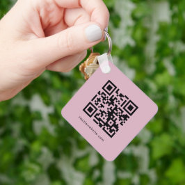 Social Media Business Logotyp QR-kod monogrammad Nyckelring