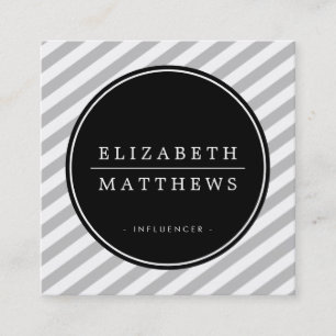 SOCIAL MEDIA Cirkel gräns svart blek grått vit  vi Fyrkantigt Visitkort