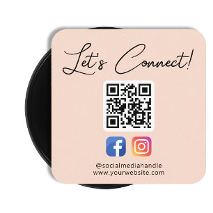 Social Media Connect with US Anpassningsbar Profes Fyrkantigt Visitkort