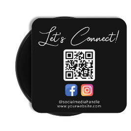 Social Media Connect with US Anpassningsbar Profes Fyrkantigt Visitkort