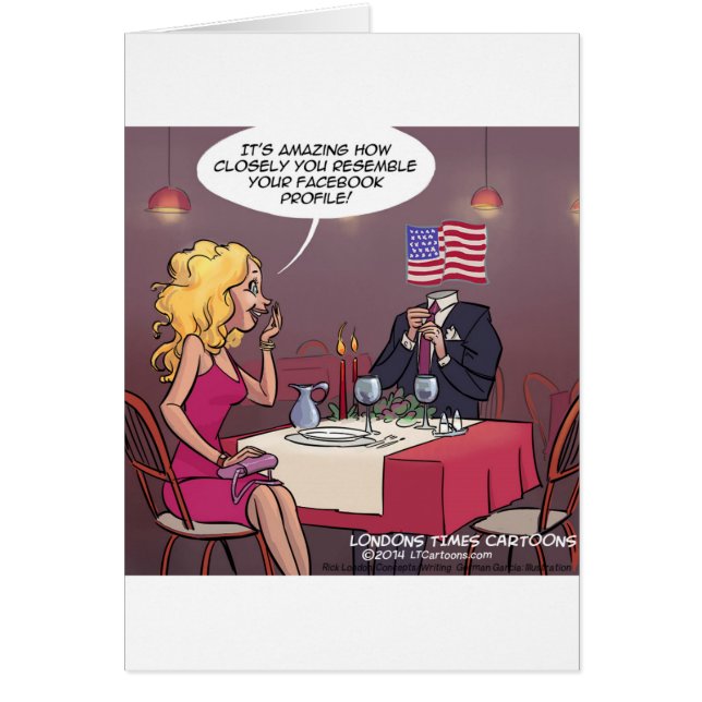 Social Media Dating Funny Hälsningskort (Framsidan)