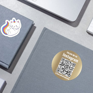 Social Media Decal,qr-kod till ditt Instagram, Fyrkantigt Klistermärke