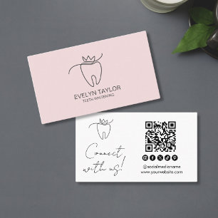 Social Media Dentist Dental Clinic tänds Whitening Visitkort