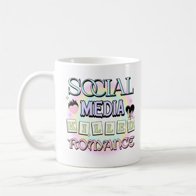 Social Media dödade Romantik inspirationsoffert Kaffemugg (Vänster)