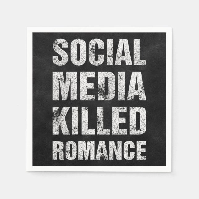 Social Media dödade Romantik Pappersservett (Framsidan)
