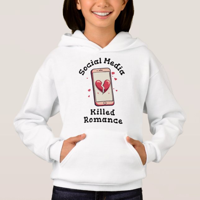 Social Media dödade Romantik T Shirt (Framsida)