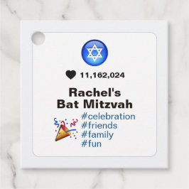 Social Media Emoji Bat mitzvah eller Pub Mitzvah Gåvor Etiketter
