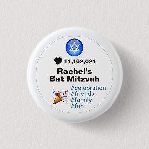 Social Media Emoji Bat mitzvah eller Pub Mitzvah Knapp