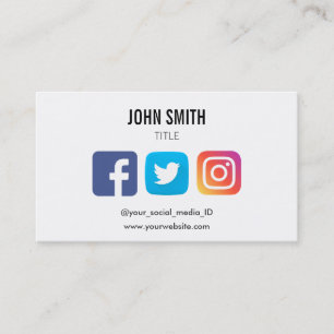 SOCIAL MEDIA FACEBOOK TWITTER INSTAGRAM PROFIL VISITKORT