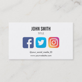 SOCIAL MEDIA FACEBOOK TWITTER INSTAGRAM PROFIL VISITKORT