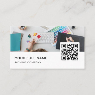 Social-media för i Graphic Designer QR-Logotyp Visitkort