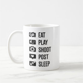 Social Media Gamer Black Art Mugg