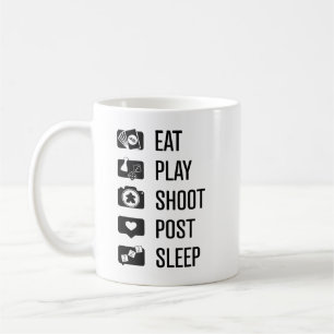 Social Media Gamer Black Art Mugg