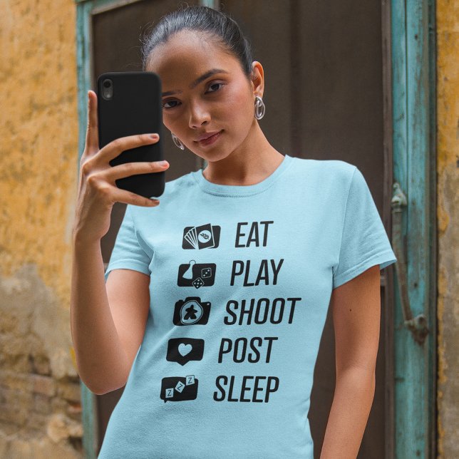 Social Media Gamer Black Art Womens Shirt T (Skapare uppladdad)