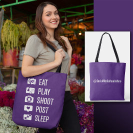 Social Media Gamer Tote Tygkasse