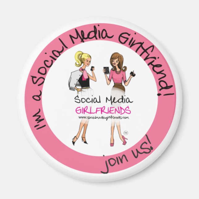 Social Media Girlkompisar Magnet (Framsidan)